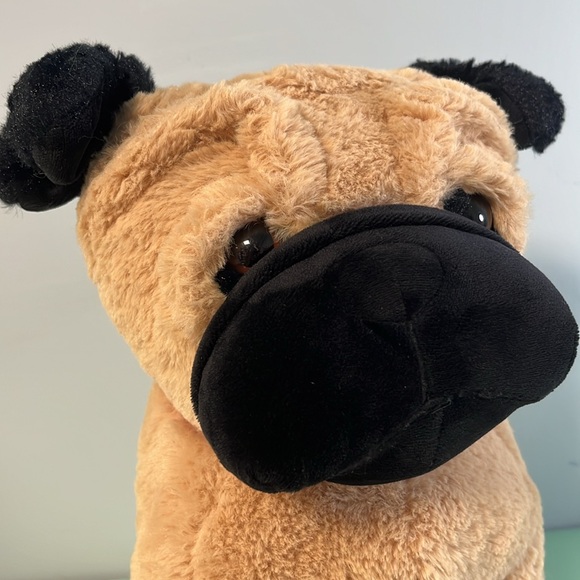 Peek-A-Boo Toys Plush Stuffed Pug Dog with Red Collar, Size 13”, Kid plush toy - Picture 8 of 8